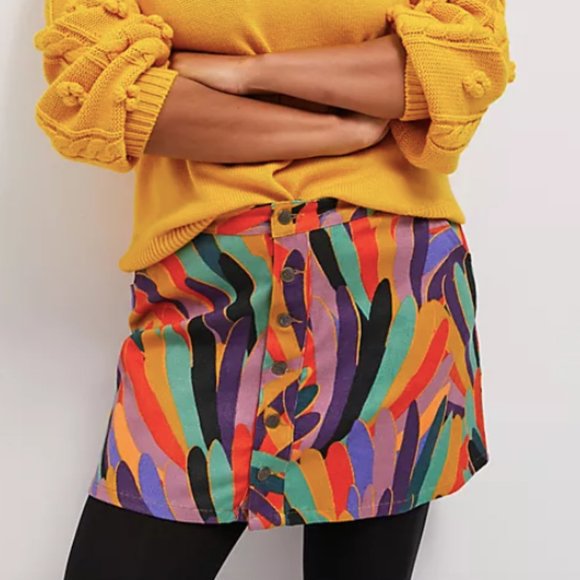 Farm Rio Kiki Corduroy Mini Skirt